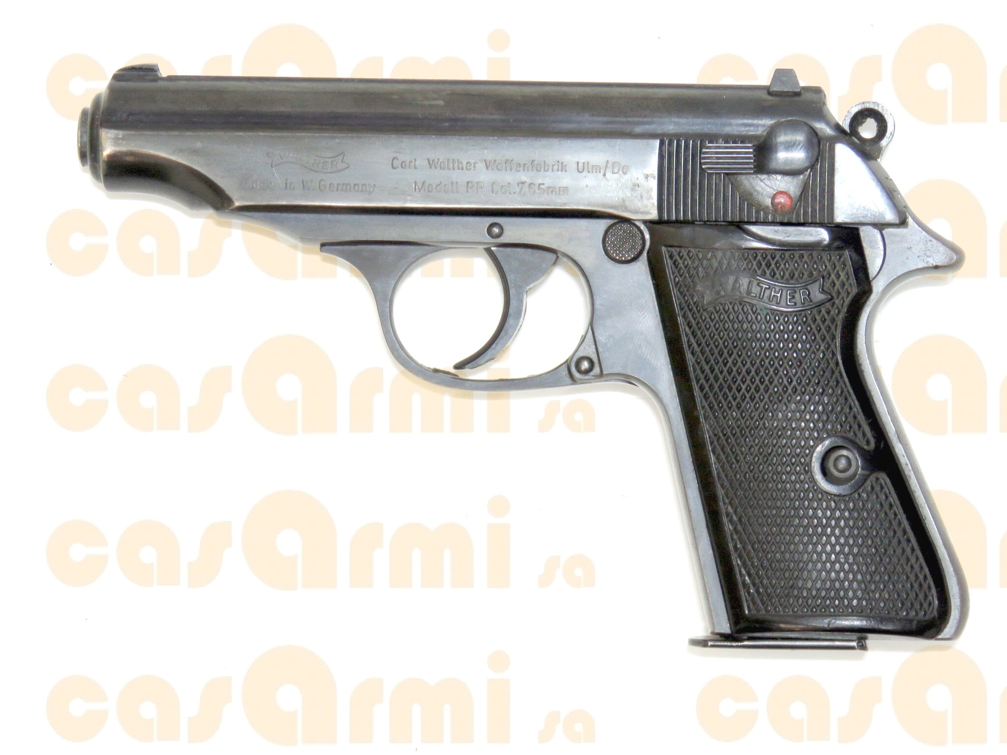 Walther mod. PP, con scatola originale e due caricatori supplementari 7.65 Browning